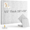 28" x 18" Felt Bulletin Board Tiles 1/2" Thick, Light Gray