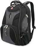 SWISSGEAR 1900 ScanSmart Laptop Backpack, Fits Most 17-Inch Laptops, TSA-Friendly Lay-Flat Design, RFID Protection, and Tablet Pocket, Black, 31L, 18.5-Inch