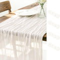 Ivory Cheesecloth Table Runner Fall Boho Wedding Birthday Home Decor