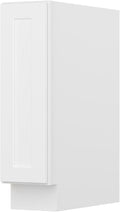 Furinno Shaker Tray Bases Kitchen Cabinet, 1-Door, White | 24 D x 9 W x 34.5 H, Adjustable Hinges, Soft-Close Shaker-Style Door, Ready to Assemble, Plywood, for Pantry, Dining Room
