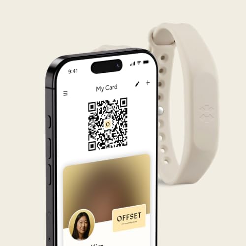 Blinq NFC Digital Business Card - Wristband - Tap to Share (Beige)