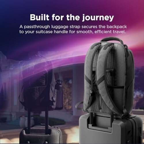 Lenovo ThinkPad 16” Click Go Backpack (Aura Edition) – Magnetic One Hand Access, Fidlock Closure, EVA Protection, Lightweight 18L Laptop Backpack, Dark Grey