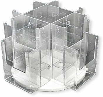 Azar Displays 252805 8-Pocket Tri-Fold Brochure Counter Display Revolves on a 9" Base