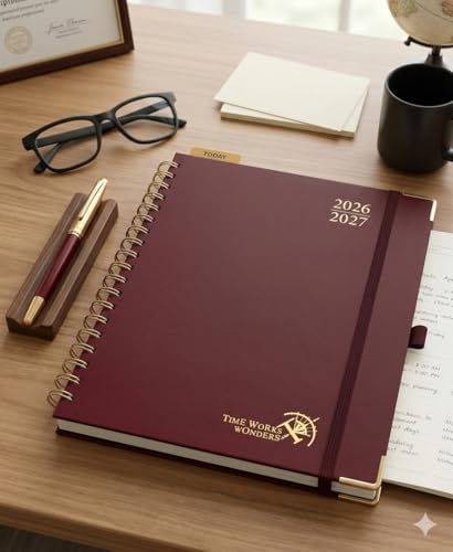 POPRUN 2026-2027 Weekly Planner 10" x 8"Weekly and Monthly Planner Calendar