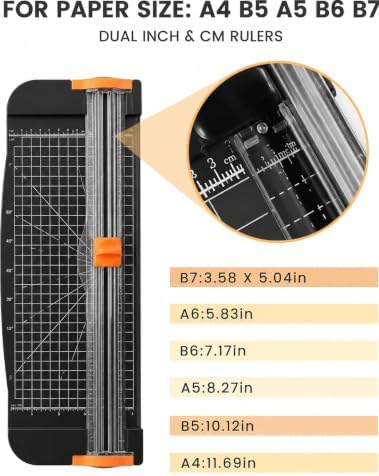 12-Inch Guillotine Paper Cutter, Black