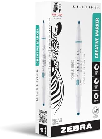 Zebra Pen MILDLINER No Bleed Highlighter, Dark Blue Color, Dual Tip, 12-Pk