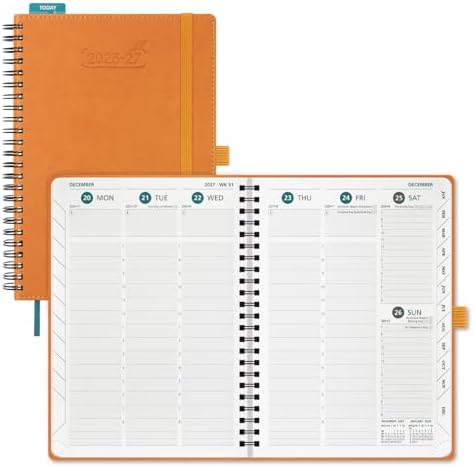 BEZEND Planner 2026-2027 Weekly and Monthly, Hourly Timeslot (8.5"x11")
