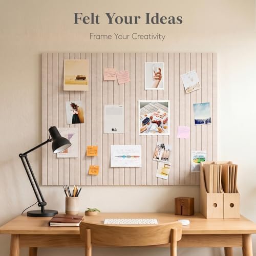 Lifewit Large Felt Bulletin Board with Self-Adhesive 36" x 24"- 6 Pack