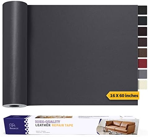 Leather Repair Patch Tape Kit, Self Adhesive Leather Repair for Furniture, Couch, Sofa, Car Seats,Office Chair,Vinyl Repair Kit.60inx16in