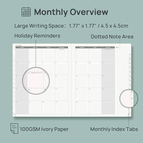 POPRUN Planner 2026-2027, Large-8.5" x 10.5", Academic Weekly Planner