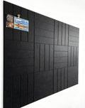 12-Pack Black Felt Wall Tiles(11.8'' x 11.8'' Each), 36'' x 48'' Large Cork Board Alternative, Self-Adhesive Bulletin Pin Board for Office Home Kitchen Photos & Memos