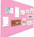 Large Felt Wall Tiles Cork Boards for Office Cubicle, 35"x23.6" Felt Photos Board Bulletin Tiles Pin Board for Walls Home Decor, Noise Reduction Boards Panels for Notes Memos, 6-Pack, Pink