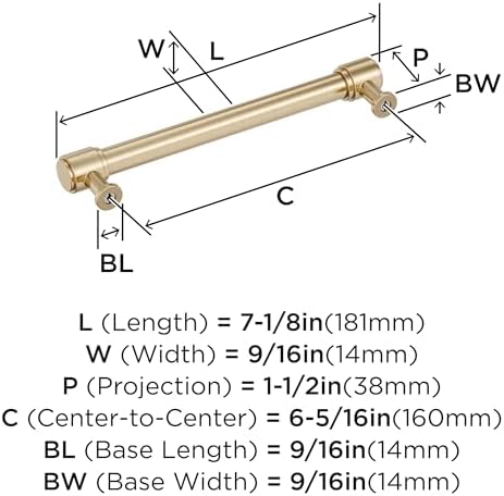 Amerock 6-5/16" Faircrest Golden Champagne Drawer Pull