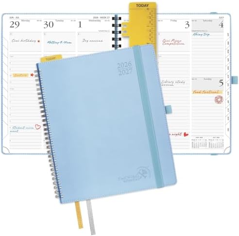 POPRUN Planner 2026-2027 (Large - 8.5'' x 10.5'') Academic Weekly Planner