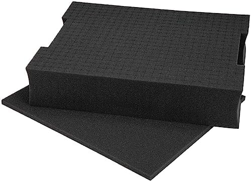 POWERTEC Tool Box Foam Insert, Pluck Foam Tool Organizer for Bosch L-Boxx 2, Customizable Insert for Tool Case to Protect Drill, Impact Driver, Jigsaw, Router Tool, Angle Grinder, Sander (71603V)
