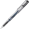 LAMY safari vista - Fountain Pen with ergonomic grip & polished steel nib in size EF - ideal for any Writing & Calligraphy - including LAMY T 10 blue cartridge - Right-Handed