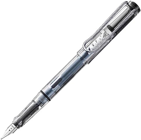 LAMY safari vista - Fountain Pen with ergonomic grip & polished Left-Handed steel nib (LH) in size M - ideal for any Writing & Calligraphy - including LAMY T 10 blue cartridge
