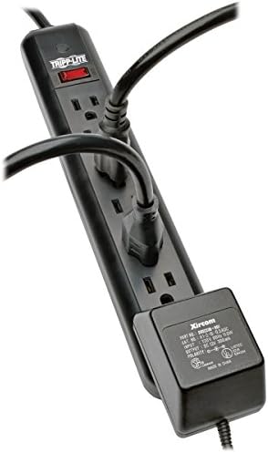Eaton Tripp Lite PS725B Power Strip with Long 25ft Extension Cord, 7 Outlets, On/Off Switch, 15A Circuit Breaker, Under Desk & Wall Mount Option, UL Certified, Black, Lifetime Manufacturer's Warranty