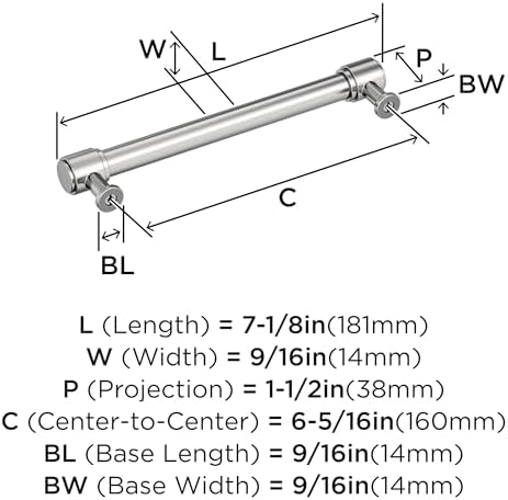 Amerock 6-5/16" Faircrest Polished Chrome Drawer Pull