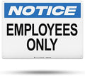 TRADESAFE Employees Only Sign - Business Signs, Office Sign, Quick Install Aluminum Safety Sign, Light Reflective, UV-Resistant, Waterproof, 14” X 10” Employee Only Signs for Doors