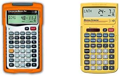 Calculated Industries 4065 Construction Calculator & Industries 4019 Material Estimator Calculator | Finds Project Building Material Costs for DIY’s, Contractors, Yellow