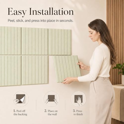 Stripe Felt Bulletin Board Tiles, Cork Board Alternative 48 x 36 in