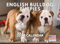 English Bulldog Puppy Calendar 2027 Monthly Wall Calender 12 Month