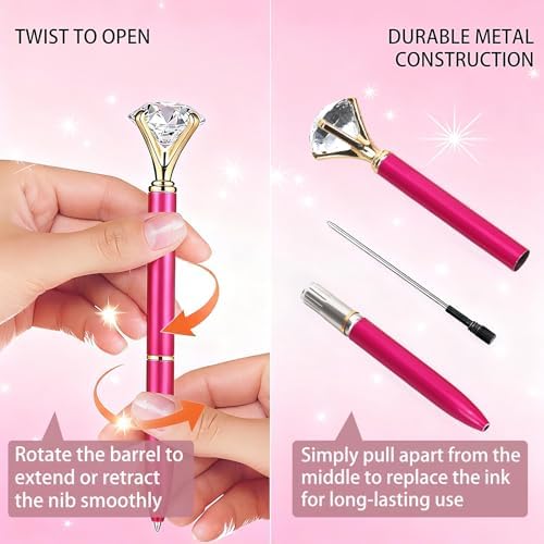 Personalized Crystal Pens 20 Packs for Wedding Party and Favor Bags