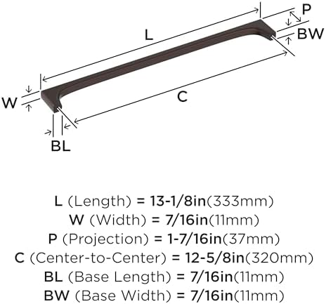 Amerock 12-5/8" Merced Oil-Rubbed Bronze Drawer Pull