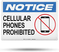 TRADESAFE Cellular Phones Prohibited - No Cell Phone Use Sign, Quick Install Aluminum Safety Sign, Light Reflective, UV-Resistant, Waterproof Signs for Business, 14” X 10” No Cell Phone Sign