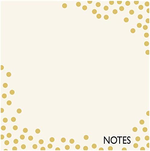 Wall Pops WPE1503 Gold Confetti Organization Kit, White & Off-White