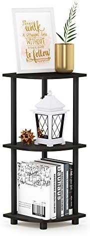 Furinno Turn-N-Tube Toolless Assembly 3-Tier Storage Shelves, Espresso