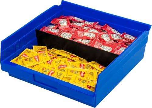 Akro-Mils 40170 Plastic Width Dividers for 4" Tall Shelf Bins, 24-Pk, Black