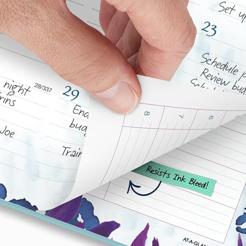 AT-A-GLANCE 2027 Appointment Book Planner, Weekly & Monthly, 13-Month Jan-Jan, 8.5" x 11", Hourly, Wild Washes, Teal (523-905-27)