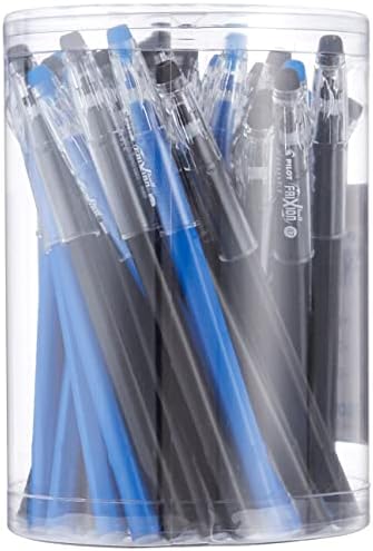 PILOT FriXion ColorSticks Erasable Gel Ink, Tub of 36, 24 Black & 12 Blue