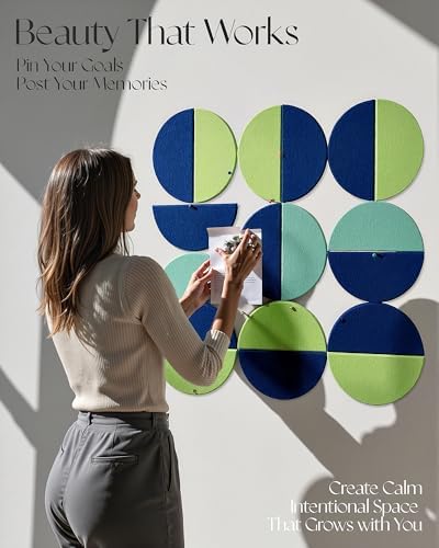 Semi-Circular Felt Wall Tiles for Bulletin Boards, Nocturne