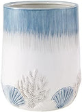 Avanti Linens - Wastebasket, Decorative Trash Can, Guest Bathroom Essentials, Coastal Inspired Home Decor (Abstract Coastal Collection)