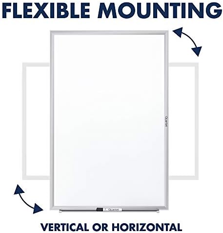 Quartet Dry Erase White Board 48"W x 36"H Non-Magnetic Whiteboard, Total Erase, Silver Aluminum Frame (S534)