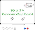 XBoard Porcelain Magnetic Dry Erase Board 36 x 24 Inches