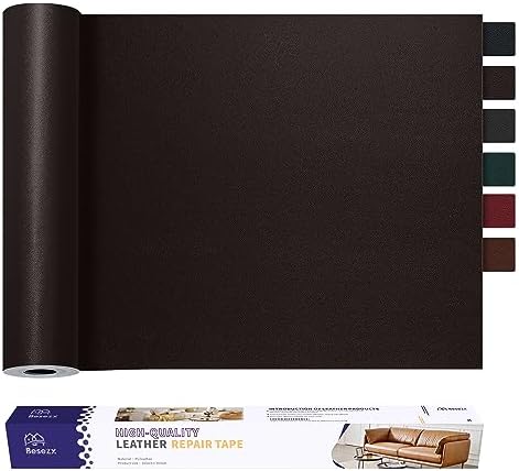 Leather Repair Patch Tape Kit, Self Adhesive Leather Repair for Furniture, Couch, Sofa, Car Seats,Office Chair,Vinyl Repair Kit.30inx16in