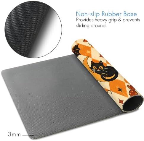 Halloween Ghost Cat Bat Sugar Bag Desk Mat Medium Gaming Mouse Pad