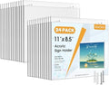 MaxGear Wall Mount Sign Holder, 8.5 x 11 Landscape, 24 Pack
