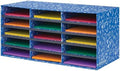 Bankers Box 15-Compartment Literature Sorter, 28.5" x 12.375", Blue