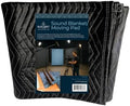 Filmcraft Sound Dampening Blanket with Grommets, 72" x 80" Heavy Duty Quilted Acoustic Blanket for Recording Studio, Vocal Booth, Film Set and Stage, Sound Absorbing Lighting Blocker (Single Blanket)