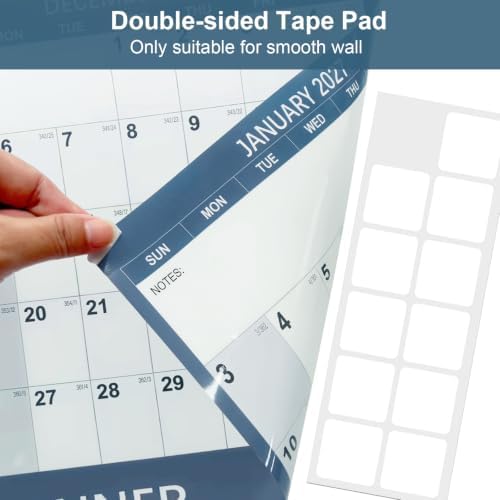 32" x 48" 2027 Wall Calendar 12 Month, Rolled Wet & Dry Erase Calendar