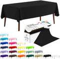 CXPSINC 54 Inch X 100 Feet Plastic Table Cover Roll Disposable Tablecloth with Slide Cutter for All Type/Shape Tables | Party, Banquet, Birthdays, Weddings(Black, 100 Feet)