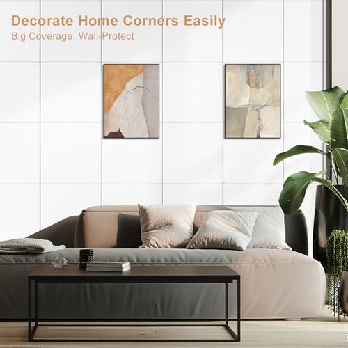 Large Felt Bulletin Board 48" x 36" Self Adhesive Cork Board Alternative 12 Pack Felt Wall Tiles Cork Boards For Walls Thick Slat Wall Panels For Home Office Classroom Decor Pin Board-Black