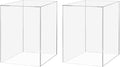 2 Pack Tall Display Box Clear Acrylic 12" x 12” x 19” No Lids Hollow Pedestal 5 Sided Display Trinkets Flower Tower Dust Cover Bin Collectible Items Elevated Multi Use Showcase by Marketing Holders