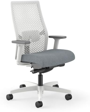 HON Ignition 2.0 ReActiv Ergonomic Office Chair, Lumbar Support, White