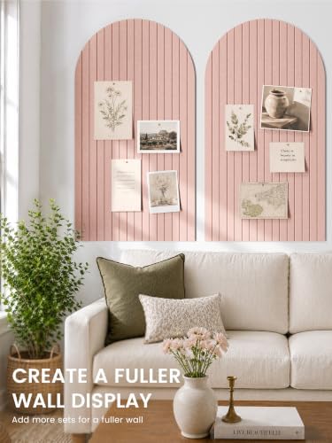 Large Arched Felt Bulletin Board 47.2''×25.5'', Pink